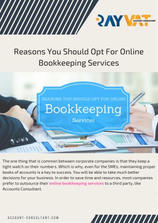 Reasons You Should Opt For Online Bookkeeping Services