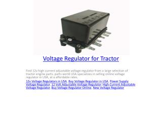 Voltage Regulator for Tractor