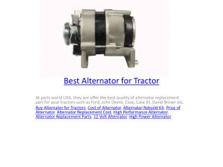 Best Alternator for Tractor