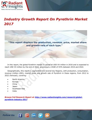 Industry Growth Report On Pyrethrin Market 2017