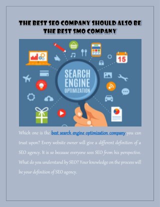 The Best SEO Company Should Also Be the Best SMO Company
