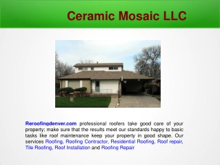 Residential, Tiles Roofing, Contractor, Roof repair and Installation at Denver CO