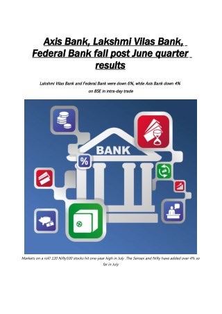 Axis Bank, Lakshmi Vilas Bank, Federal Bank fall post June quarter results.pdf