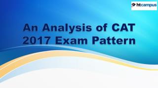 An Analysis of CAT 2017 Exam Pattern
