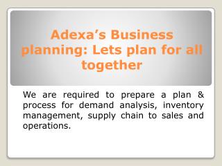 Supply Chain planning management system