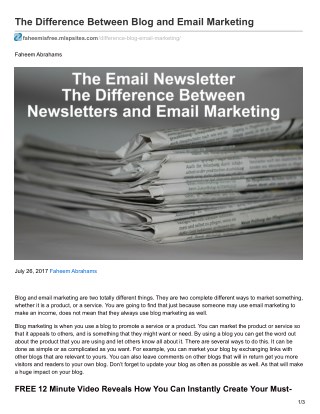 The Difference Between Blog and Email Marketing
