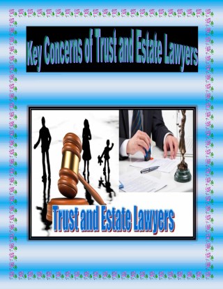 Key Concerns of Trust and Estate Lawyers