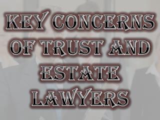 Key Concerns of Trust and Estate Lawyers