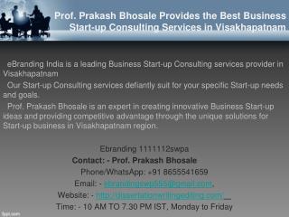 Best Business Start-up Consulting Services in Visakhapatnam