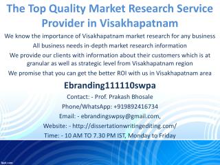 The Top Quality Market Research Service Provider in Visakhapatnam