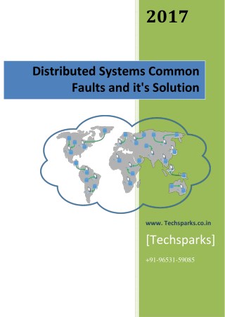 Distributed systems faults and it's solution