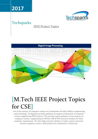 IEEE Projects for CSE