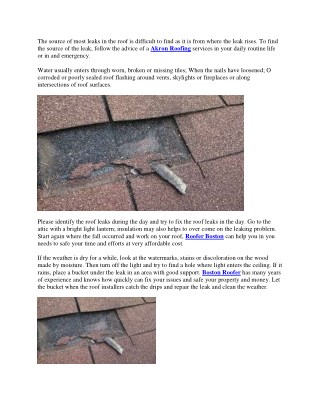 Find and fix your roof leaks
