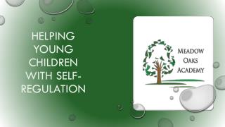 Helping Young Children with Self-Regulation