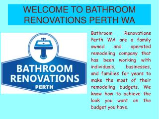 Bathroom Renovations Perth WA