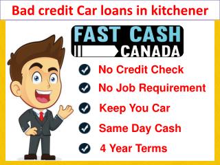 Bad credit Car loans kitchener