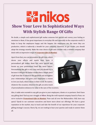Show Your Love In Sophisticated Ways With Stylish Range Of Gifts