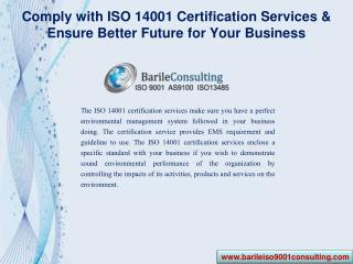 Comply with ISO 14001 Certification Services and Ensure Better Future for Your Business