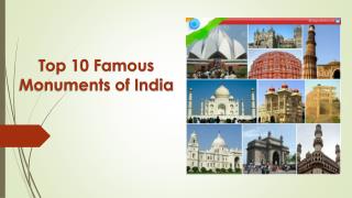 Top 10 Famous Indian monuments