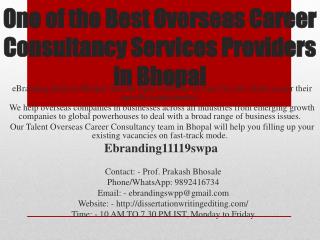 One of the Best Overseas Career Consultancy Services Providers in Bhopal