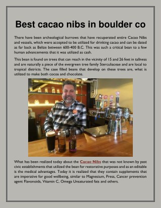 cacao nibs in boulder co