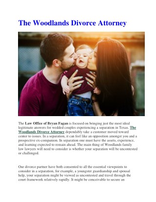 The Woodlands Divorce Attorney