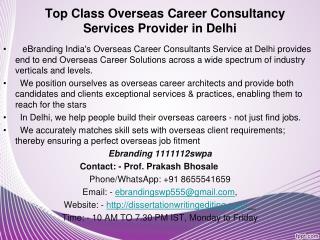 Career Consultancy Services Provider in Delhi