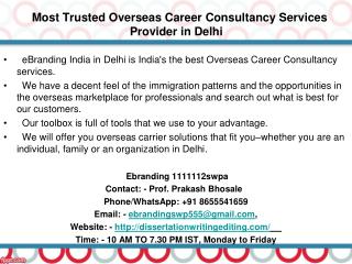 Career Consultancy Services Provider in Delhi