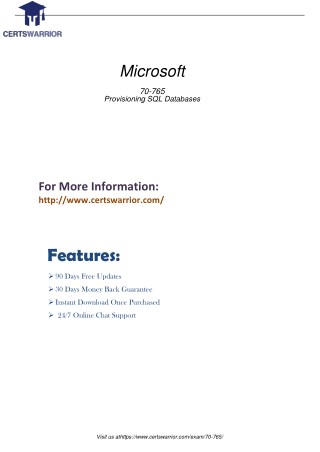 70-765 Exam Practice Material