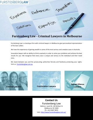 Furstenberg Law - Criminal Lawyers in Melbourne