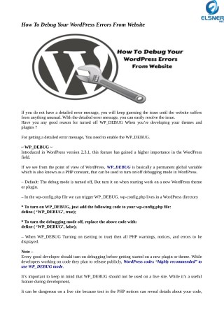 How To Debug Your WordPress Errors From Website