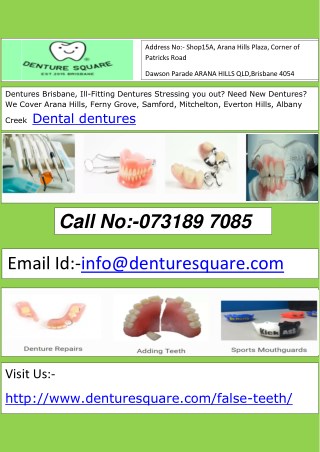 Dental dentures