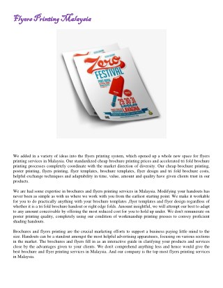 Flyers Printing Malaysia |Brochure Templates | 50percentprint