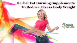 Herbal Fat Burning Supplements To Reduce Excess Body Weight