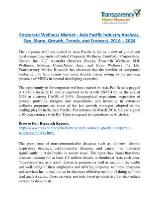 Corporate Wellness Market Research Report by Key Players Analysis
