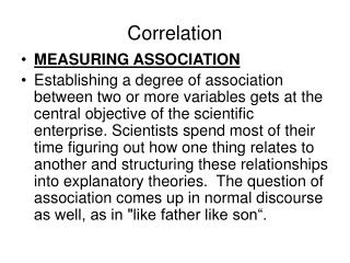 Correlation
