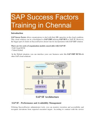 SAP Success Factors Training in Chennai