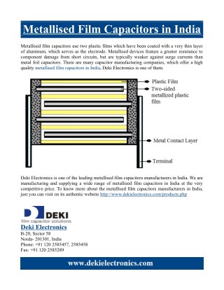 Metallised Film Capacitors in India