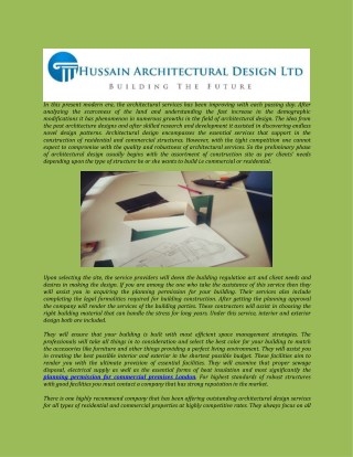 Architectural Advisor Company in UK