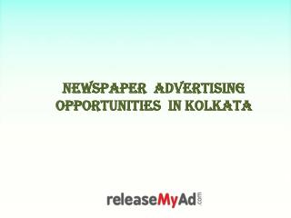 Kolkata Newspaper Advertisement Booking Online.
