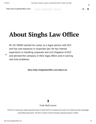 Singhs Law Office in delhi