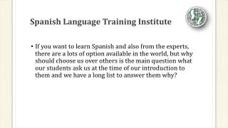 Spanish language training institute Mexico