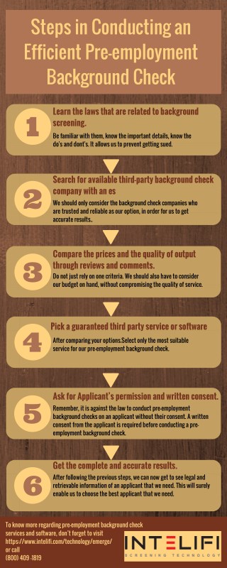 Steps in Conducting an Efficient Pre-employment Background Check