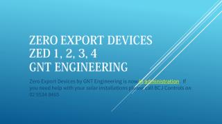 Zero Export Devices ZED 1, 2, 3, 4 | GNT Engineering | ComAp MainsPro | Inteli Pro