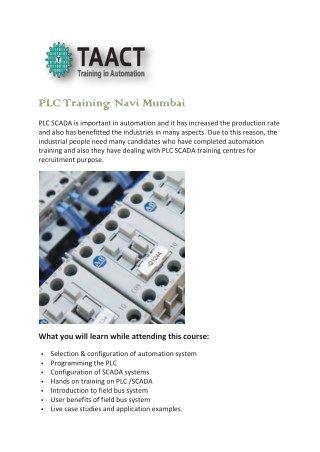 PLC Training Navi Mumbai