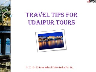 Travel Tips for Udaipur Tours