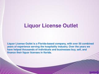 Liquor License Florida