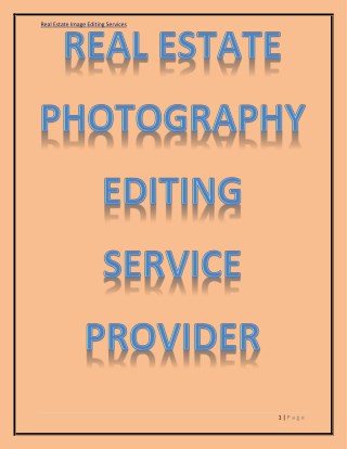 Real Estate Image Editing Service Provider