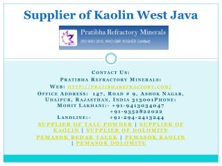 Supplier of Kaolin West Java