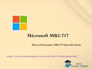 Prepare Microsoft MB2-717 Exam With Real Exam Questions - Microsoft MB2-717 Braindumps